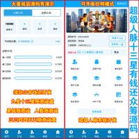 【独家动漫版】多语言超级人脉众筹有钱还源码｜九星十三星随意设置+直推人数随意设+团队人数随意设 | 三三复制四四复制五五复制随意设置 | 人人还 | 众人还｜还债系统｜目前强大的还债模式 | 全网最完整的版本thinkphp内核 | 集成在线客服即时聊天系统 | 苹果+安卓 | 前端精美3D动漫效果 |